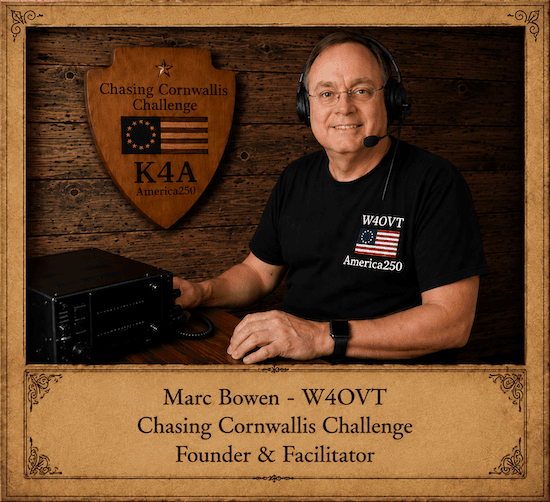 Marc Bowen W4OVT — Chasing Cornwallis Challenge Founder and Facilitator